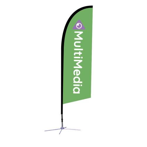 8.25 ft. Small Falcon® Flag — Graphic Package / Single Sided / X / Base
